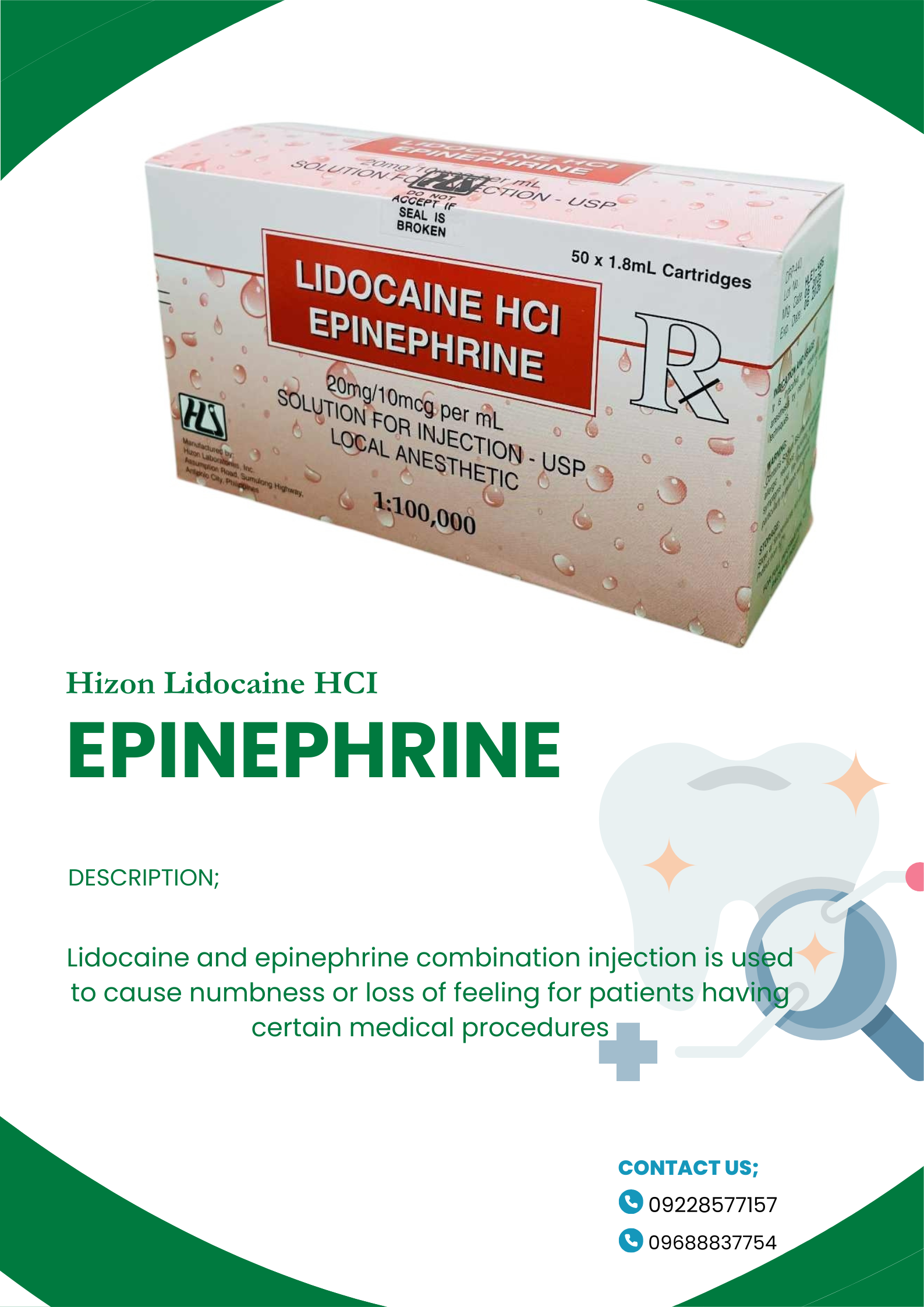 HIZON (Lidocaine HCI Epinephrine) HIZON (Lidocaine HCI Epinephrine)